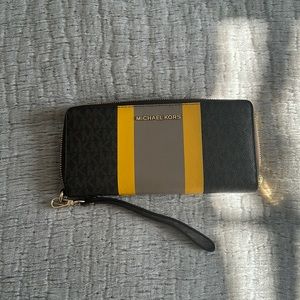 Michael Kors Yellow & Gray Wallet